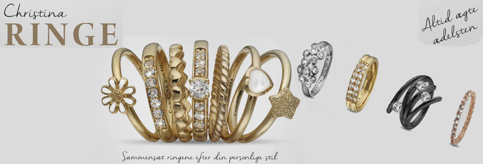 Christinas store utvalg av sølvfingerringer - ringer du setter sammen flere om gangen eller bærer hver for seg